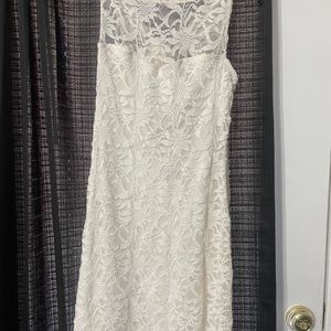 Jump apparel cream colored dress perfect for a bridal shower or bachelorette